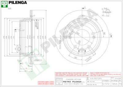 5846 PILENGA Тормозной диск