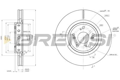 CD8209V BREMSI Тормозной диск