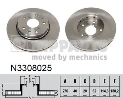 N3308025 NIPPARTS Тормозной диск