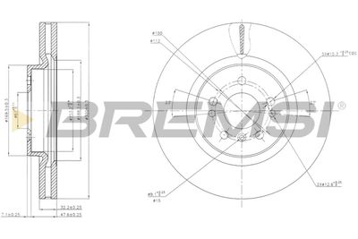 CD7533V BREMSI Тормозной диск