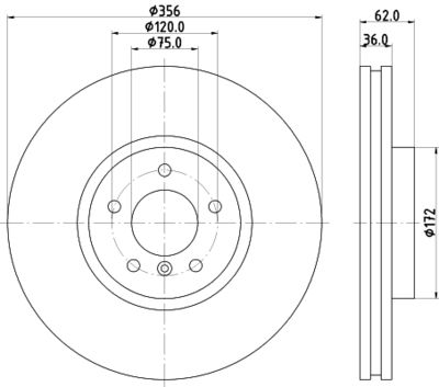 MDC1765 MINTEX Тормозной диск