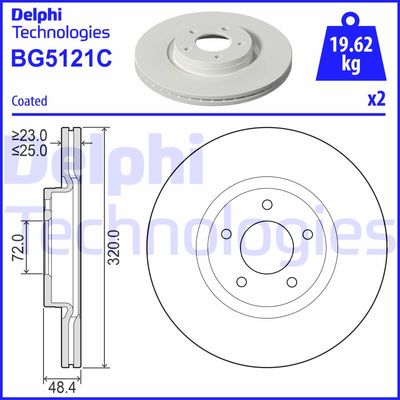 BG5121C DELPHI Тормозной диск