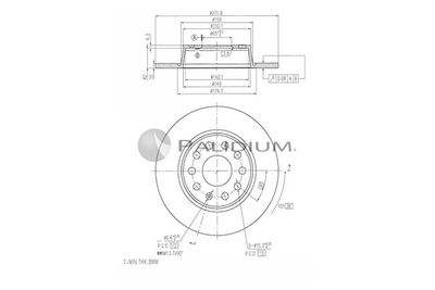 P331115 ASHUKI by Palidium Тормозной диск