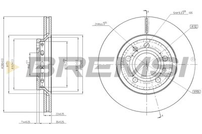 CD7526V BREMSI Тормозной диск