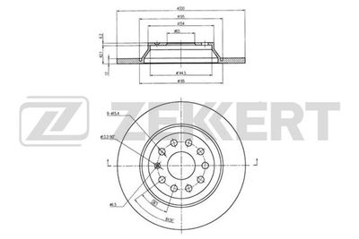 BS6080B ZEKKERT Тормозной диск