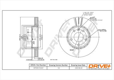 DP1010110347 Dr!ve+ Тормозной диск