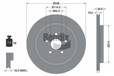 BDS2263HC BENDIX Braking Тормозной диск