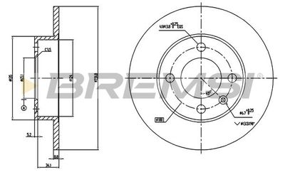 CD7233S BREMSI Тормозной диск