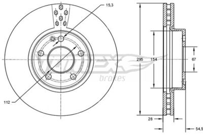 TX7291 TOMEX Brakes Тормозной диск