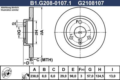 B1G20801071 GALFER Тормозной диск