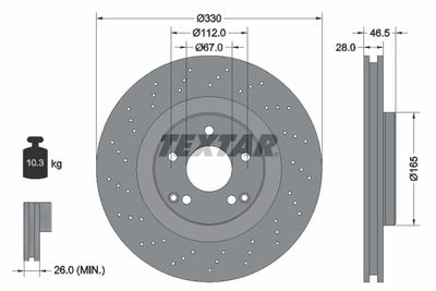 92119805 TEXTAR Тормозной диск