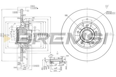 CD7386S BREMSI Тормозной диск