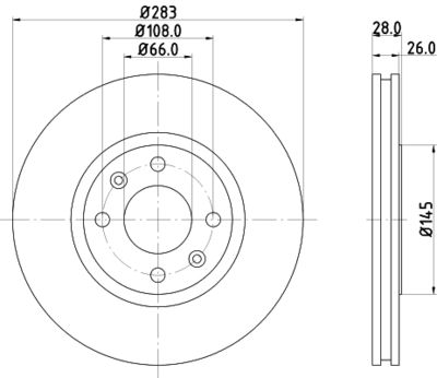 8DD355105051 HELLA PAGID Тормозной диск