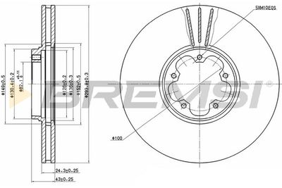 CD7112V BREMSI Тормозной диск