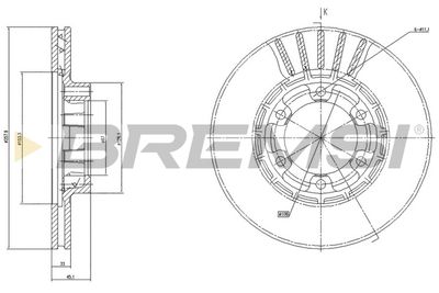 CD6458V BREMSI Тормозной диск