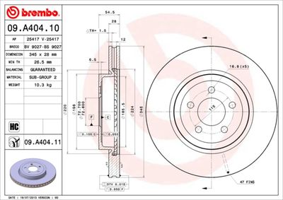 BS9027 BRECO Тормозной диск