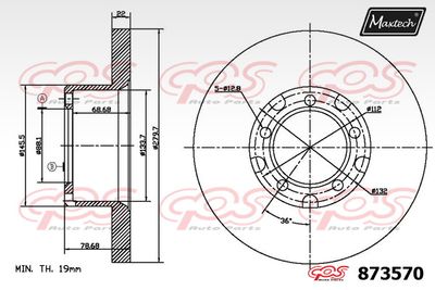 873570 MAXTECH Тормозной диск