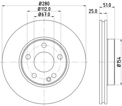 8DD355119601 HELLA Тормозной диск