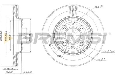 CD6397V BREMSI Тормозной диск