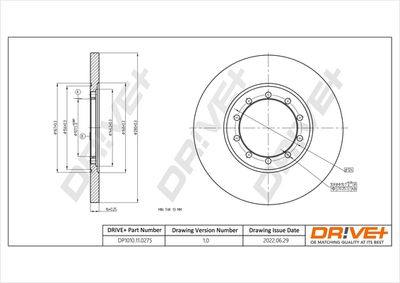 DP1010110275 Dr!ve+ Тормозной диск