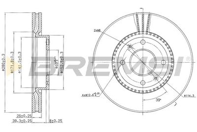 CD7522V BREMSI Тормозной диск