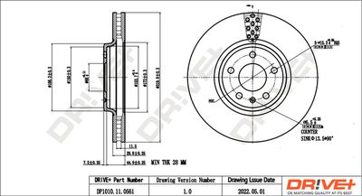 DP1010110561 Dr!ve+ Тормозной диск