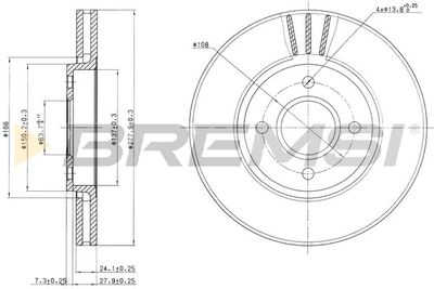 CD6337V BREMSI Тормозной диск