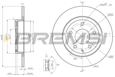 CD8477S BREMSI Тормозной диск