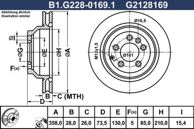 B1G22801691 GALFER Тормозной диск