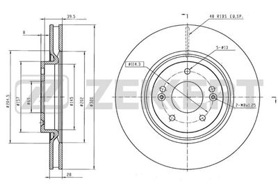 BS5834 ZEKKERT Тормозной диск