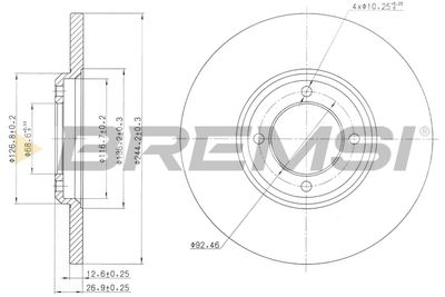 CD6023S BREMSI Тормозной диск