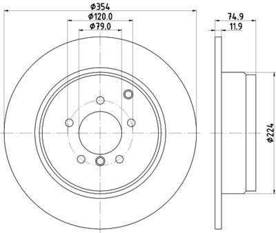 MDC1888 MINTEX Тормозной диск