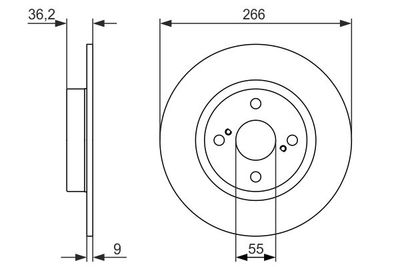 0986479335 BOSCH Тормозной диск