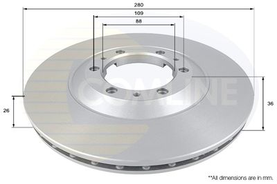 ADC0705V COMLINE Тормозной диск