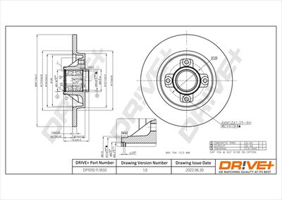 DP1010111650 Dr!ve+ Тормозной диск