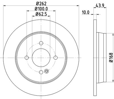 8DD355118501 HELLA Тормозной диск