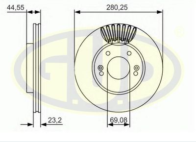 GDB123118 G.U.D. Тормозной диск