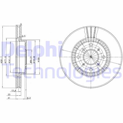 BG2815 DELPHI Тормозной диск