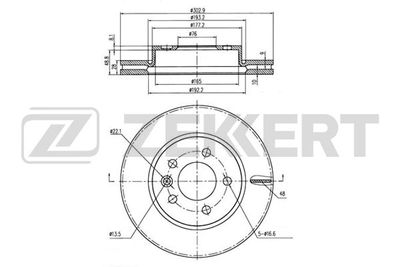 BS5855 ZEKKERT Тормозной диск