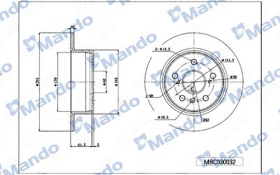 MBC030032 MANDO Тормозной диск