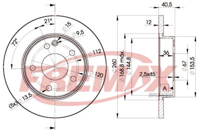 BD0112 FREMAX Тормозной диск