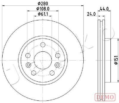 600716C JAPKO Тормозной диск