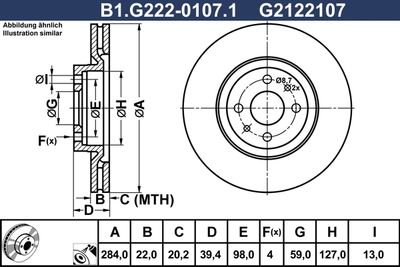 B1G22201071 GALFER Тормозной диск