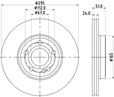 8DD355133381 HELLA PAGID Тормозной диск