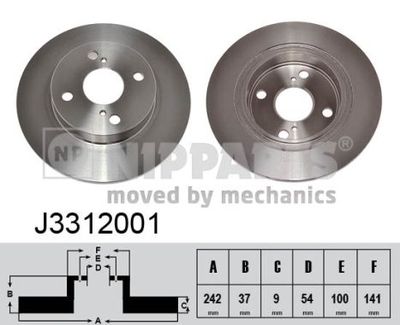 J3312001 NIPPARTS Тормозной диск