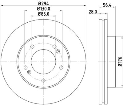 MDC2211 MINTEX Тормозной диск