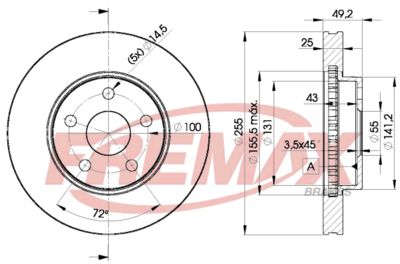 BD2047 FREMAX Тормозной диск