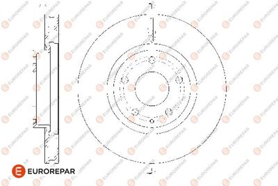 1667863680 EUROREPAR Тормозной диск