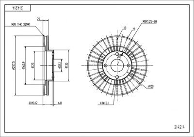 214214 HART Тормозной диск