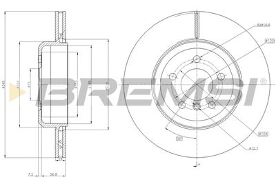 CD8037V BREMSI Тормозной диск